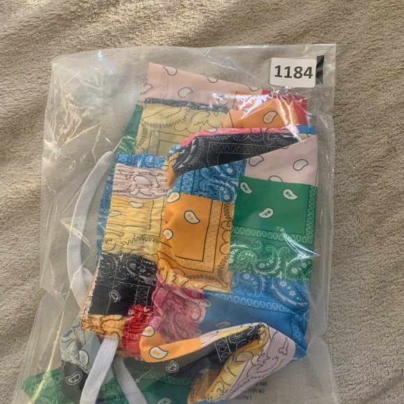 Paisley Print Patchwork Slant Pocket Shorts Women Size Small - Picture 4 of 8